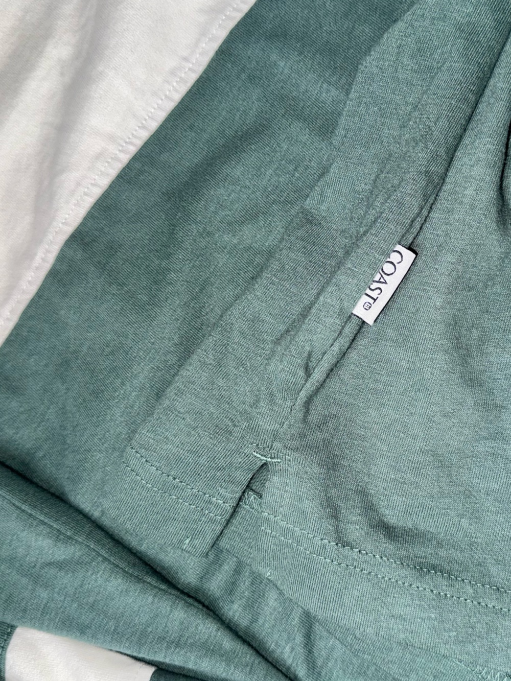 Coast Upton Rugby Shirt in Silverpine Green and Bone White - Picture 5 of 8